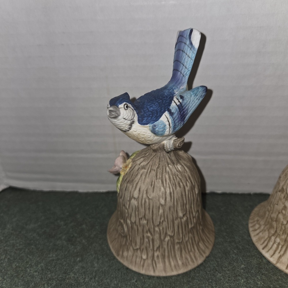 Lot of 3 Towle Bird Bells  Owl, GoldFinch, Bluejay Fine Bone China - Picture 3 of 16